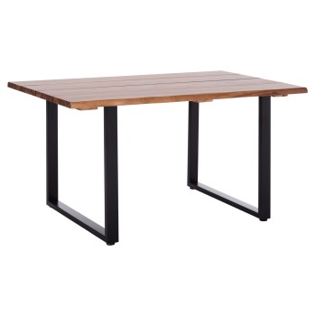 OUTDOOR DINING TABLE FRIGGO FK6296.01 ACACIA WOOD 3.5cm thick--METAL LEGS 140x80x77Hcm