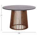 OUTDOOR ROUND DINING TABLE CRISTOBAL FK6235 ACACIA WOOD-CEMENT TOP Φ120x77Hcm.