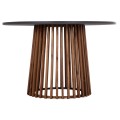 OUTDOOR ROUND DINING TABLE CRISTOBAL FK6235 ACACIA WOOD-CEMENT TOP Φ120x77Hcm.