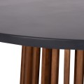 OUTDOOR ROUND DINING TABLE CRISTOBAL FK6235 ACACIA WOOD-CEMENT TOP Φ120x77Hcm.