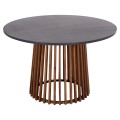 OUTDOOR ROUND DINING TABLE CRISTOBAL FK6235 ACACIA WOOD-CEMENT TOP Φ120x77Hcm.