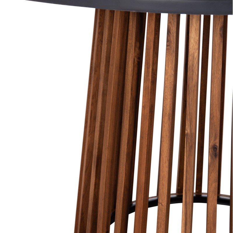 OUTDOOR ROUND DINING TABLE CRISTOBAL FK6235 ACACIA WOOD-CEMENT TOP Φ120x77Hcm.