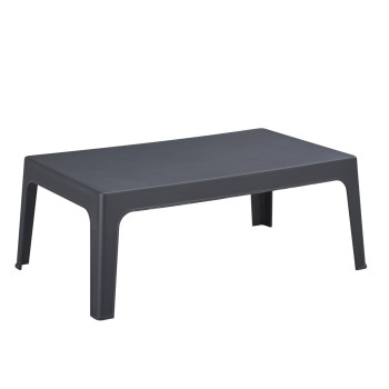 RECTANGULAR COFFEE TABLE SLEEK FK6367.10 POLYPROPYLENE IN DARK GREY 105x64x40Hcm.