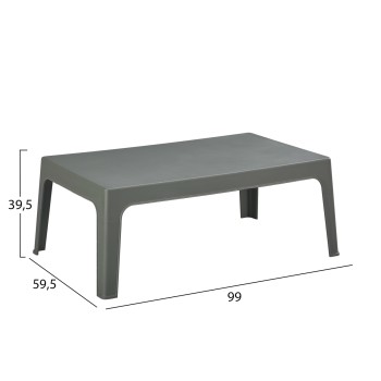 RECTANGULAR COFFEE TABLE SLEEK FK6367.05 POLYPROPYLENE IN DARK OLIVE 105x64x40Hcm. RECTANGULAR COFFEE TABLE SLEEK FK6367.05 POLYPROPYLENE IN DARK OLIVE 105x64x40Hcm.