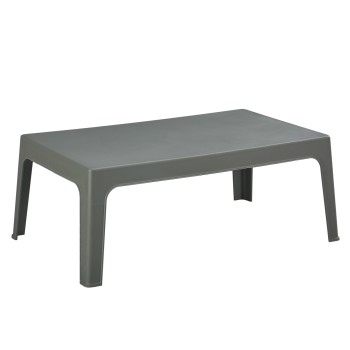RECTANGULAR COFFEE TABLE SLEEK FK6367.05 POLYPROPYLENE IN DARK OLIVE 105x64x40Hcm.