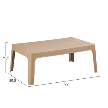 RECTANGULAR COFFEE TABLE SLEEK FK6367.03 POLYPROPYLENE IN CAPPUCCINO 105x64x40Hcm. RECTANGULAR COFFEE TABLE SLEEK FK6367.03 POLYPROPYLENE IN CAPPUCCINO 105x64x40Hcm.