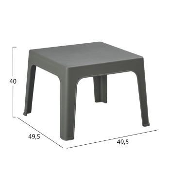 SQUARE COFFEE TABLE SLEEK FK6371.05 POLYPROPYLENE IN DARK OLIVE 56x56x40Hcm. SQUARE COFFEE TABLE SLEEK FK6371.05 POLYPROPYLENE IN DARK OLIVE 56x56x40Hcm.