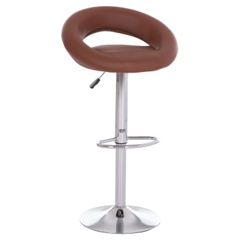 BAR STOOL SWIVEL REA FK203.23 WITH SUSPENSION-BROWN PU 54x47x96Hcm.