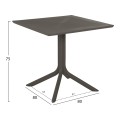 OUTDOOR POLYPROPYLENE SQUARE TABLE LUNAR FK5930.15 DARK OLIVE 80x80x75Hcm. OUTDOOR POLYPROPYLENE SQUARE TABLE LUNAR FK5930.15 DARK OLIVE 80x80x75Hcm.