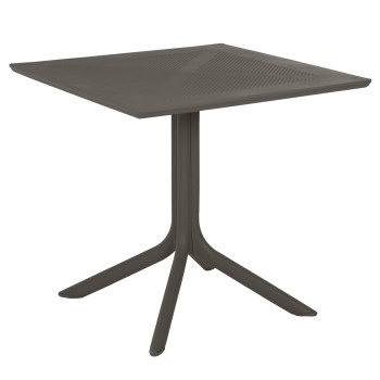 OUTDOOR POLYPROPYLENE SQUARE TABLE LUNAR FK5930.15 DARK OLIVE 80x80x75Hcm.