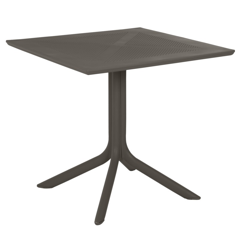 OUTDOOR POLYPROPYLENE SQUARE TABLE LUNAR FK5930.15 DARK OLIVE 80x80x75Hcm. OUTDOOR POLYPROPYLENE SQUARE TABLE LUNAR FK5930.15 DARK OLIVE 80x80x75Hcm.