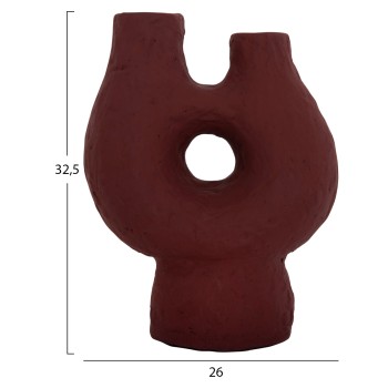 DECORATIVE TABLE VASE NAMENTIS FK4665.03S TERRACOTA IN MAROON RED COLOR--26x15x32.5Hcm. DECORATIVE TABLE VASE NAMENTIS FK4665.03S TERRACOTA IN MAROON RED COLOR--26x15x32.5Hcm.