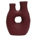 DECORATIVE TABLE VASE NAMENTIS FK4665.03S TERRACOTA IN MAROON RED COLOR--26x15x32.5Hcm. DECORATIVE TABLE VASE NAMENTIS FK4665.03S TERRACOTA IN MAROON RED COLOR--26x15x32.5Hcm.