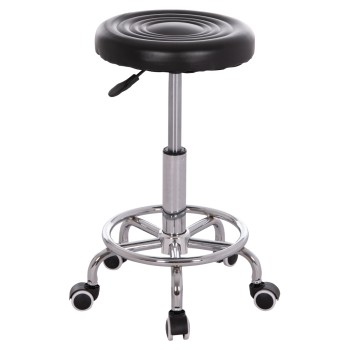OFFICE DESIGNER'S SWIVEL STOOL IRIS FK212.21 BLACK PU Φ32x45-60Hcm.
