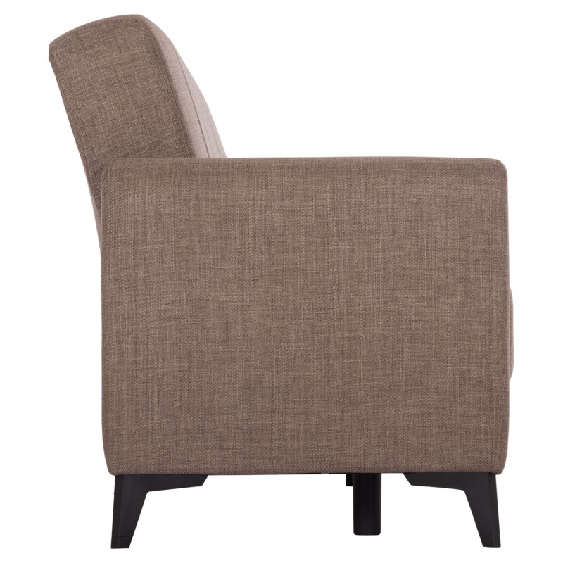 SOFA-BED 3-SEATER WITH STORAGE SPACE NIKKO FK3292.02 BROWN FABRIC 209x76x83Hcm. SOFA-BED 3-SEATER WITH STORAGE SPACE NIKKO FK3292.02 BROWN FABRIC 209x76x83Hcm.