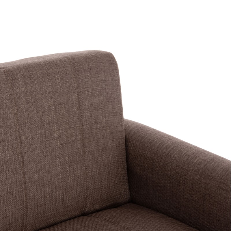 SOFA-BED 3-SEATER WITH STORAGE SPACE NIKKO FK3292.02 BROWN FABRIC 209x76x83Hcm. SOFA-BED 3-SEATER WITH STORAGE SPACE NIKKO FK3292.02 BROWN FABRIC 209x76x83Hcm.