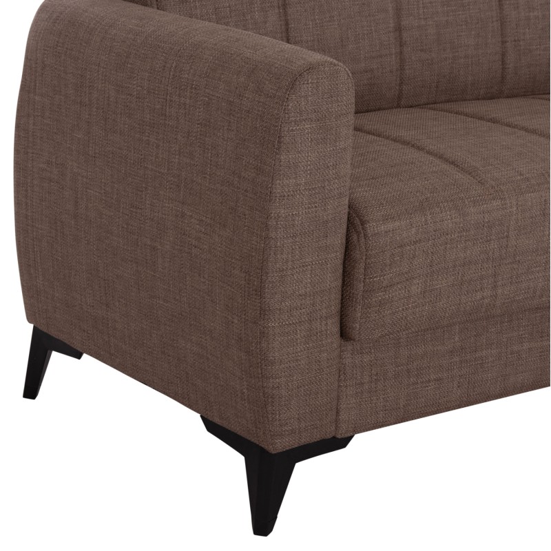 SOFA-BED 3-SEATER WITH STORAGE SPACE NIKKO FK3292.02 BROWN FABRIC 209x76x83Hcm. SOFA-BED 3-SEATER WITH STORAGE SPACE NIKKO FK3292.02 BROWN FABRIC 209x76x83Hcm.