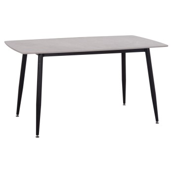 DINING TABLE RAVEN FK18149.13 CERAMIC TOP IN GREY MARBLE LOOK  140x80x74Hcm.