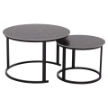 COFFEE TABLES 2PCS SET TALOS FK18140.02 BLACK MARBLE LOOK CERAMIC TOP Φ70x45.5Hcm. COFFEE TABLES 2PCS SET TALOS FK18140.02 BLACK MARBLE LOOK CERAMIC TOP Φ70x45.5Hcm.
