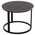 COFFEE TABLES 2PCS SET TALOS FK18140.02 BLACK MARBLE LOOK CERAMIC TOP Φ70x45.5Hcm. COFFEE TABLES 2PCS SET TALOS FK18140.02 BLACK MARBLE LOOK CERAMIC TOP Φ70x45.5Hcm.