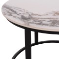 COFFEE TABLES 2PCS SET TALOS FK18140.03 WHITE MARBLE WITH BROWN "WATERS" LOOK CERAMIC TOP Φ70x45.5Hcm. COFFEE TABLES 2PCS SET TALOS FK18140.03 WHITE MARBLE WITH BROWN "WATERS" LOOK CERAMIC TOP Φ70x45.5Hcm.