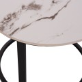 COFFEE TABLES 2PCS SET TALOS FK18140.03 WHITE MARBLE WITH BROWN "WATERS" LOOK CERAMIC TOP Φ70x45.5Hcm. COFFEE TABLES 2PCS SET TALOS FK18140.03 WHITE MARBLE WITH BROWN "WATERS" LOOK CERAMIC TOP Φ70x45.5Hcm.