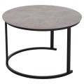 COFFEE TABLES 2PCS SET TALOS FK18140.04 GREY MARBLE LOOK CERAMIC TOP Φ70x45.5Hcm. COFFEE TABLES 2PCS SET TALOS FK18140.04 GREY MARBLE LOOK CERAMIC TOP Φ70x45.5Hcm.