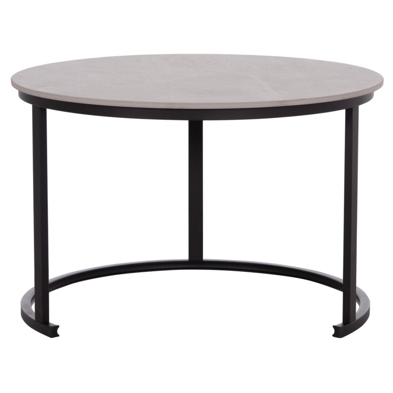 COFFEE TABLES 2PCS SET TALOS FK18140.04 GREY MARBLE LOOK CERAMIC TOP Φ70x45.5Hcm. COFFEE TABLES 2PCS SET TALOS FK18140.04 GREY MARBLE LOOK CERAMIC TOP Φ70x45.5Hcm.