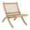 FOLDABLE LOUNGE CHAIR FERMO FK6243.01 ACACIA WOOD IN NATURAL-SYNTHETIC WICKER 60x75x75Hcm.