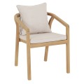 OUTDOOR DINING CHAIR CONTREL FK6244.01 ACACIA WOOD IN NATURAL-ROPE & CUSHIONS IN BEIGE 58x60x74H OUTDOOR DINING CHAIR CONTREL FK6244.01 ACACIA WOOD IN NATURAL-ROPE & CUSHIONS IN BEIGE 58x60x74H