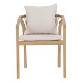 OUTDOOR DINING CHAIR CONTREL FK6244.01 ACACIA WOOD IN NATURAL-ROPE & CUSHIONS IN BEIGE 58x60x74H OUTDOOR DINING CHAIR CONTREL FK6244.01 ACACIA WOOD IN NATURAL-ROPE & CUSHIONS IN BEIGE 58x60x74H