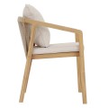 OUTDOOR DINING CHAIR CONTREL FK6244.01 ACACIA WOOD IN NATURAL-ROPE & CUSHIONS IN BEIGE 58x60x74H OUTDOOR DINING CHAIR CONTREL FK6244.01 ACACIA WOOD IN NATURAL-ROPE & CUSHIONS IN BEIGE 58x60x74H