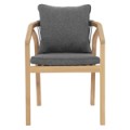 OUTDOOR DINING CHAIR CONTREL FK6244.02 ACACIA WOOD IN NATURAL-ROPE & CUSHIONS IN GREY 58x60x74Hcm. OUTDOOR DINING CHAIR CONTREL FK6244.02 ACACIA WOOD IN NATURAL-ROPE & CUSHIONS IN GREY 58x60x74Hcm.