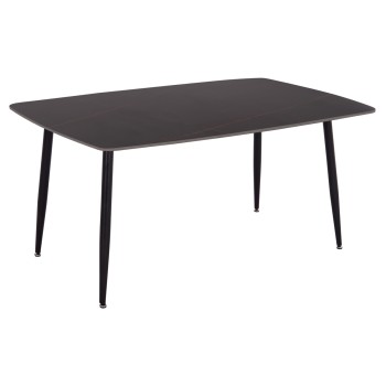 DINING TABLE RAVEN FK18150.02 CERAMIC TOP IN BLACK MARBLE LOOK 160x80x74Hcm.