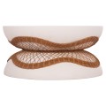 COFFEE TABLE ROUND ANNA FK18157.02 FIBER CEMENT IN WHITE-NATURAL RATTAN--Φ92x44.5Hcm. COFFEE TABLE ROUND ANNA FK18157.02 FIBER CEMENT IN WHITE-NATURAL RATTAN--Φ92x44.5Hcm.