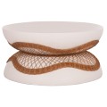 COFFEE TABLE ROUND ANNA FK18157.02 FIBER CEMENT IN WHITE-NATURAL RATTAN--Φ92x44.5Hcm. COFFEE TABLE ROUND ANNA FK18157.02 FIBER CEMENT IN WHITE-NATURAL RATTAN--Φ92x44.5Hcm.