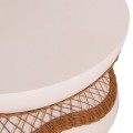 COFFEE TABLE ROUND ANNA FK18157.02 FIBER CEMENT IN WHITE-NATURAL RATTAN--Φ92x44.5Hcm. COFFEE TABLE ROUND ANNA FK18157.02 FIBER CEMENT IN WHITE-NATURAL RATTAN--Φ92x44.5Hcm.