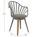 DINING SET 5PCS ANAIS FK21176 MDF TOP IN GREY--P.P. & PU IN GREY DINING SET 5PCS ANAIS FK21176 MDF TOP IN GREY--P.P. & PU IN GREY