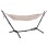 HAMMOCK CRAVE FK6304.02 ANTHRACITE METAL FRAME-BEIGE FABRIC 265x93x105Hcm.