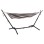 HAMMOCK CRAVE FK6304.03 ANTHRACITE METAL FRAME-BLUE FABRIC WITH WHITE STRIPES 265x93x105Hcm.
