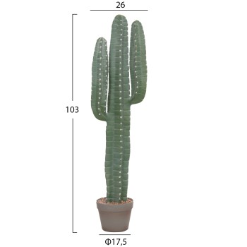 DECORATIVE SYNTHETIC PLANT IN POT FK4742 CACTUS 17.5x26x103Hcm.