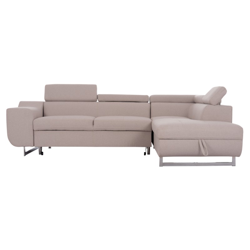 CORNER SOFA-BED WITH STORAGE SPACE ENCORE FK3301.03R BEIGE FABRIC 285x205x90Hcm. CORNER SOFA-BED WITH STORAGE SPACE ENCORE FK3301.03R BEIGE FABRIC 285x205x90Hcm.