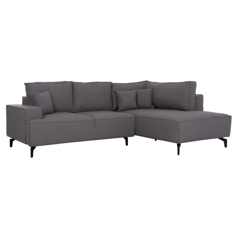 CORNER SOFA-BED WITH STORAGE SPACE SAFFIRA FK3303.01R GREY FABRIC 270x195x100Hcm. CORNER SOFA-BED WITH STORAGE SPACE SAFFIRA FK3303.01R GREY FABRIC 270x195x100Hcm.