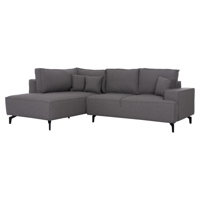 CORNER SOFA-BED WITH STORAGE SPACE SAFFIRA FK3303.01L GREY FABRIC 270x195x100Hcm. CORNER SOFA-BED WITH STORAGE SPACE SAFFIRA FK3303.01L GREY FABRIC 270x195x100Hcm.