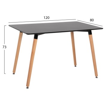 DINING SET 5PCS MINIMAL FK21173 MDF TOP IN BLACK--VELVET & METAL IN BLACK