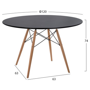DINING SET 5PCS MAGGIE FK21187 MDF TOP & POLYPROPYLENE IN BLACK COLOR