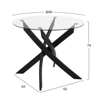 DINING SET 5PCS LADY FK21199.03 GLASS TOP--METAL IN BLACK & VELVET IN CYPRESS GREEN