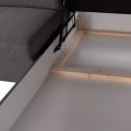 CORNER SOFA-BED WITH STORAGE SPACE ENCORE FK3301.01R GREY FABRIC 285x205x90Hcm. CORNER SOFA-BED WITH STORAGE SPACE ENCORE FK3301.01R GREY FABRIC 285x205x90Hcm.