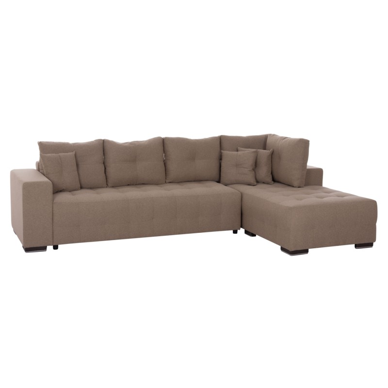 CORNER SOFA-BED WITH STORAGE SPACE TRENDSTON FK3302.03R BEIGE FABRIC 298x177x95Hcm. CORNER SOFA-BED WITH STORAGE SPACE TRENDSTON FK3302.03R BEIGE FABRIC 298x177x95Hcm.