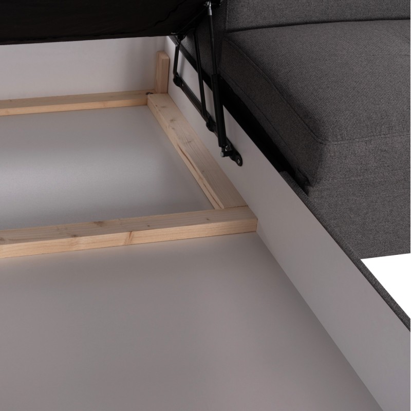 CORNER SOFA-BED WITH STORAGE SPACE ENCORE FK3301.01L GREY FABRIC 285x205x90Hcm. CORNER SOFA-BED WITH STORAGE SPACE ENCORE FK3301.01L GREY FABRIC 285x205x90Hcm.